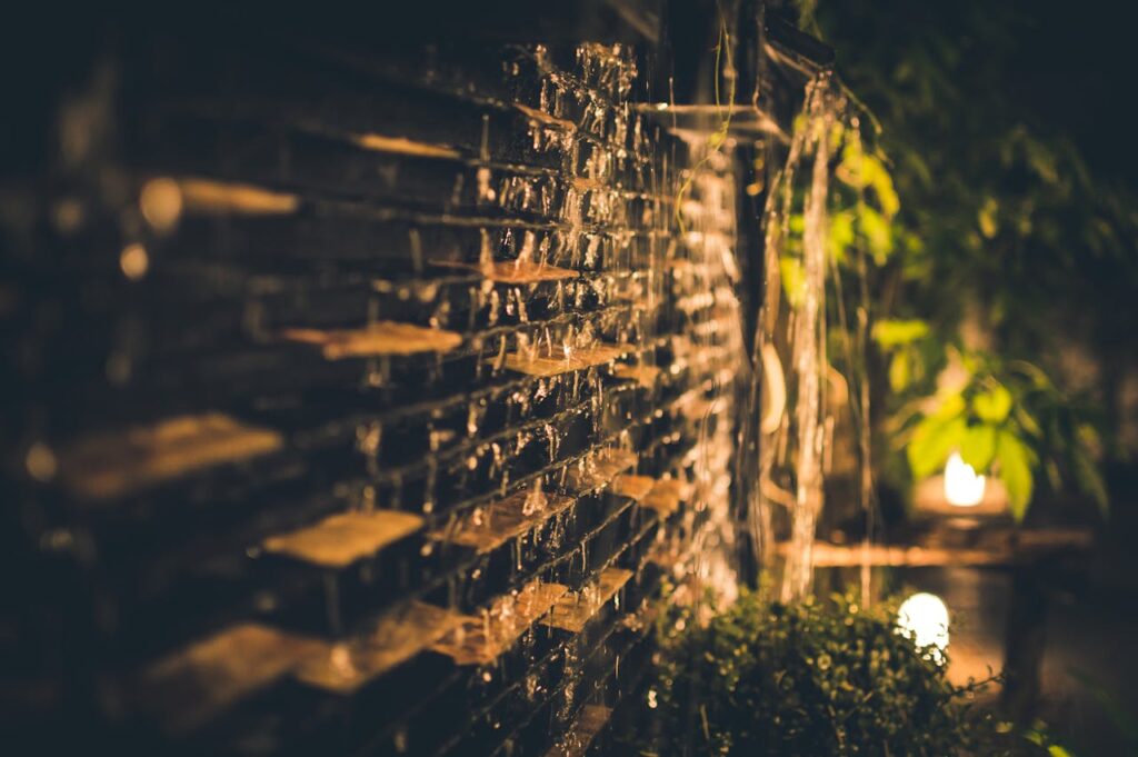 Waterfall lighting