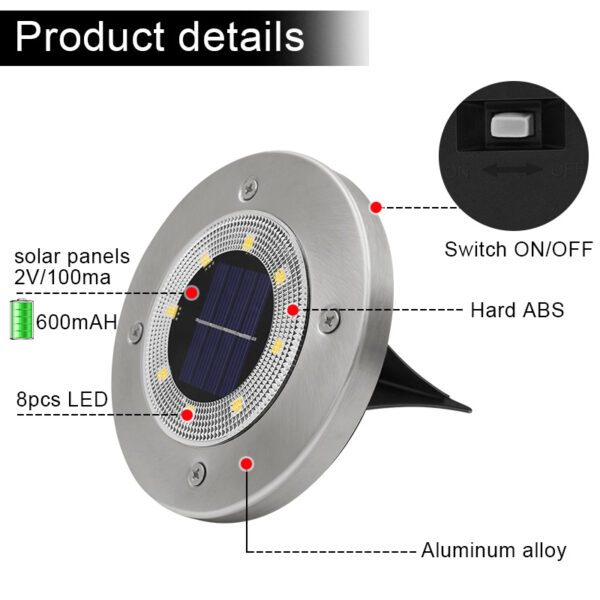 Flat Solar Puck Light