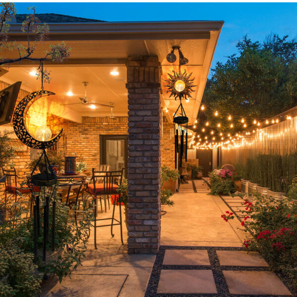 Copper Solar Light Wind Chime