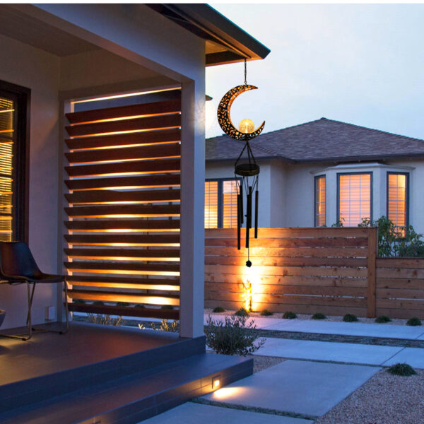 Copper Solar Light Wind Chime