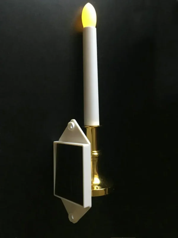 2 PCs Set | Solar Candle Stick Lights for Windows with LED and Suction Cups - Image 4