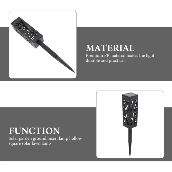 2 pcs Solar LED Ground Lamp - Easy Install, Durable, Warm Light - Image 2