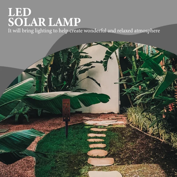 2 pcs Solar LED Ground Lamp - Easy Install, Durable, Warm Light - Image 5