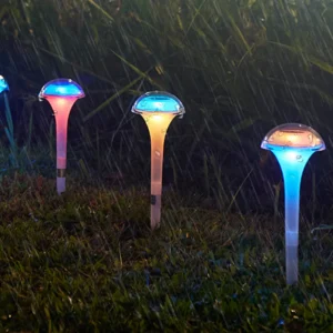 2pcs Solar Mushroom Lights - Outdoor Garden & Patio Lighting