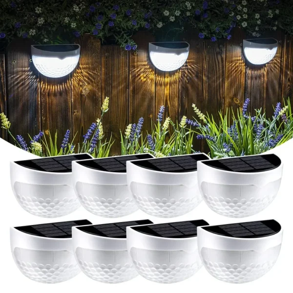 6LED Solar Staircase Lights - Waterproof Outdoor Wall Lights