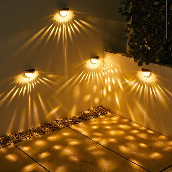 6LED Solar Staircase Lights - Waterproof Outdoor Wall Lights - Image 2