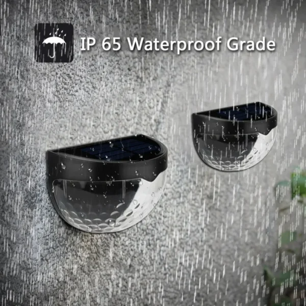 6LED Solar Staircase Lights - Waterproof Outdoor Wall Lights - Image 4