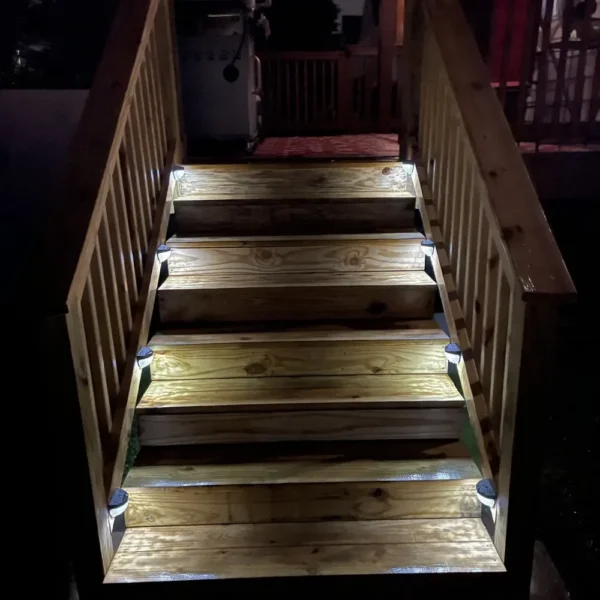 6LED Solar Staircase Lights - Waterproof Outdoor Wall Lights - Image 5