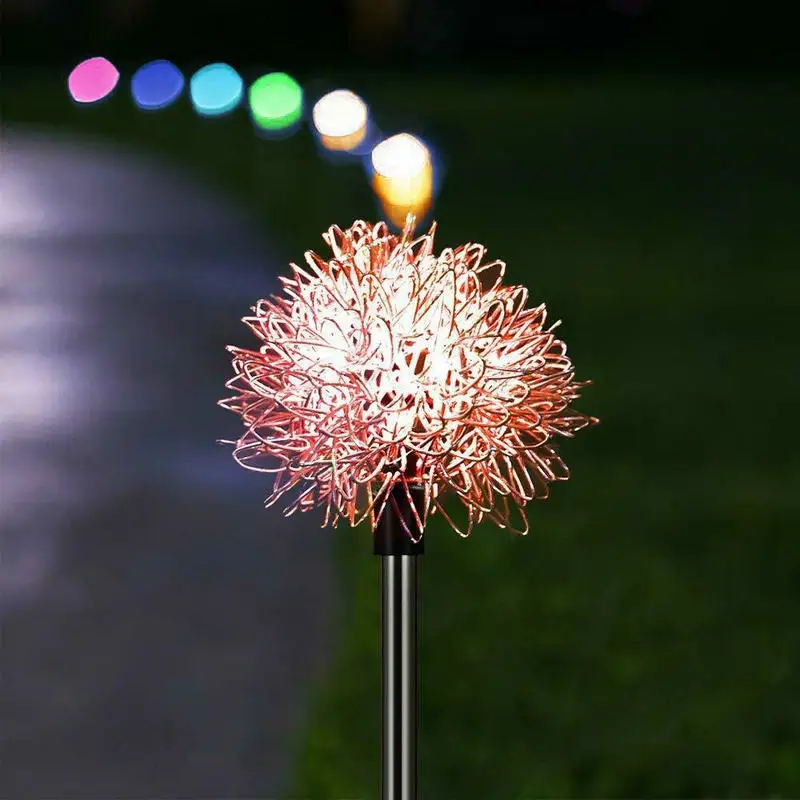 Color Changing Solar Dandelion LED Garden Stake Lights