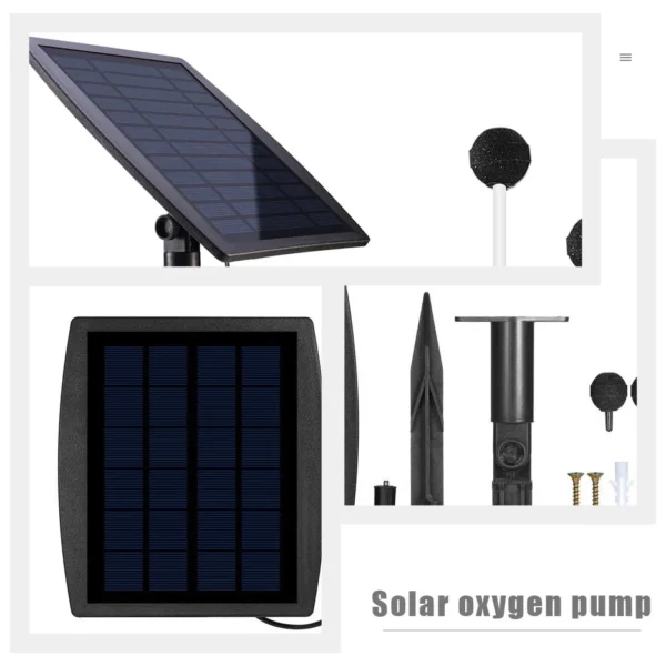 Portable Solar Oxygen Pump for Aquarium and Pond Aeration - Image 3