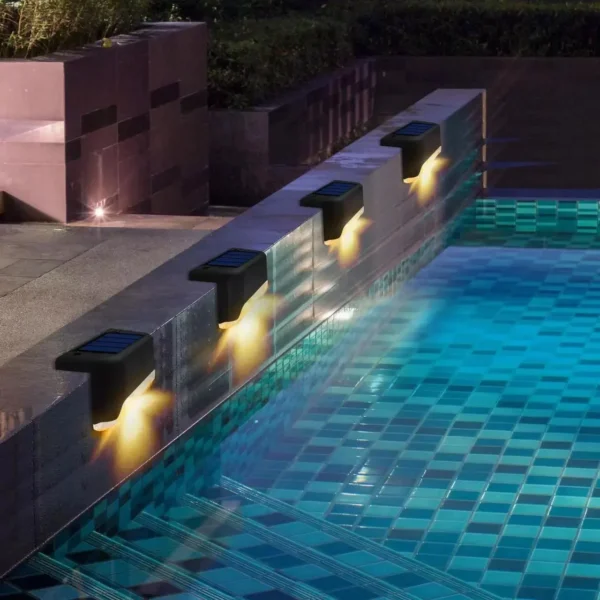 Set of 4 | Solar Deck Light | Solar-Powered Outdoor Illumination