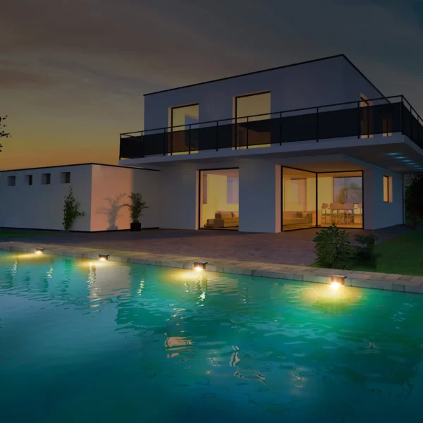 Set of 4 | Solar Deck Light | Solar-Powered Outdoor Illumination - Image 2