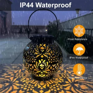 Solar Iron Hanging Light - Waterproof Outdoor LED Lamp