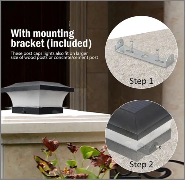 Solar Mailbox Light - Elegant Solar Fixture with Automatic Control - Image 8