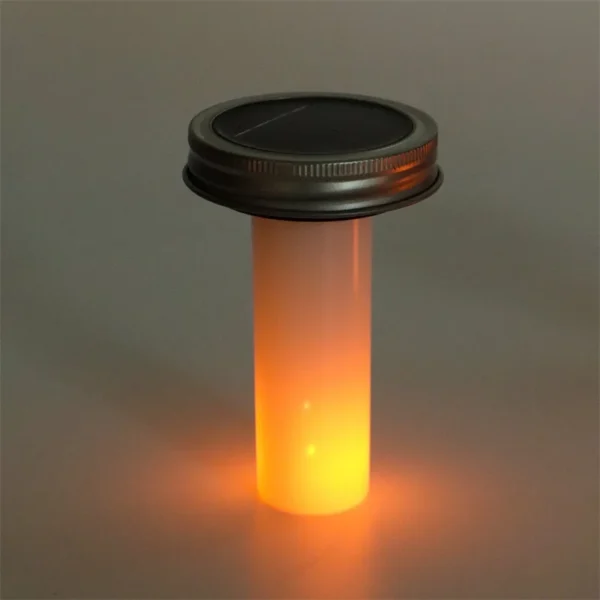 Solar Mason Jar Light - LED Flame Flickering Decorative Lights - Image 4