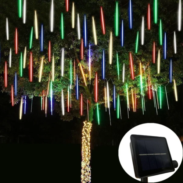 Solar Meteor Shower Lights for Holiday Decoration - 30/50cm - Image 5