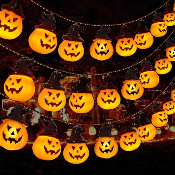 Solar Pumpkin Lights for Outdoor Halloween Decorations - Image 2