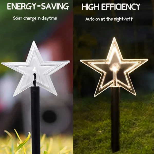 Solar Stake Light - Star Christmas Tree Snowflake for Garden Decor - Image 4