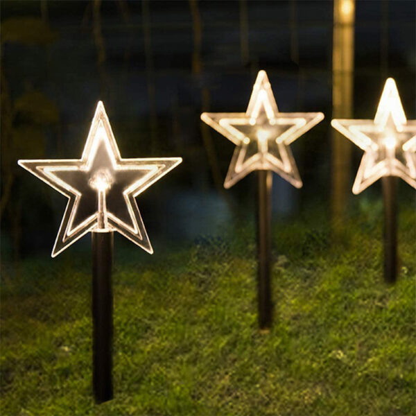 Solar Stake Light - Star Christmas Tree Snowflake for Garden Decor - Image 5