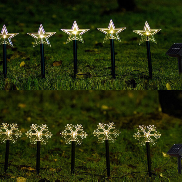 Solar Stake Light - Star Christmas Tree Snowflake for Garden Decor - Image 9