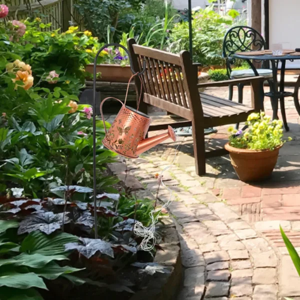 Solar Watering Kettle Light - Iron Material Garden Decoration