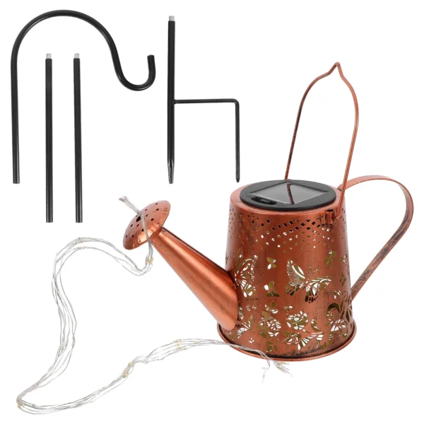 Solar Watering Kettle Light - Iron Material Garden Decoration - Image 6