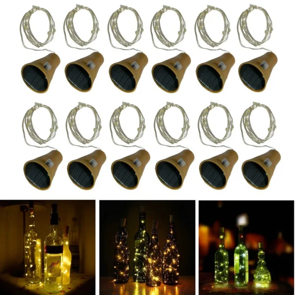 Solar Wine Bottle Lights for Outdoor DIY Night Lighting - Image 2