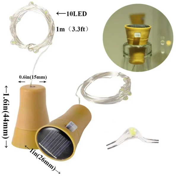 Solar Wine Bottle Lights for Outdoor DIY Night Lighting - Image 4