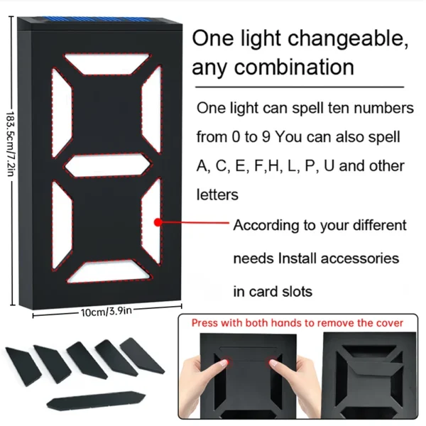 Solar House Number Light – Customizable Solar Address Plaque LED - Image 3