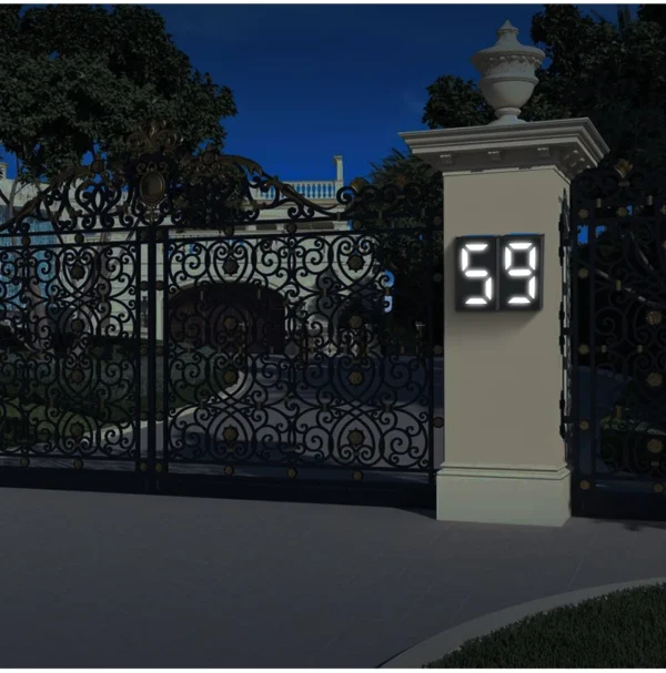 Solar House Number Light – Customizable Solar Address Plaque LED - Image 6