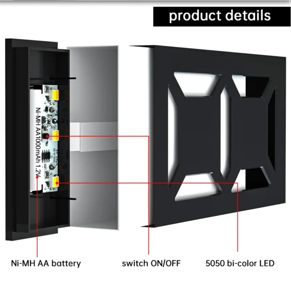 Solar House Number Light – Customizable Solar Address Plaque LED - Image 9