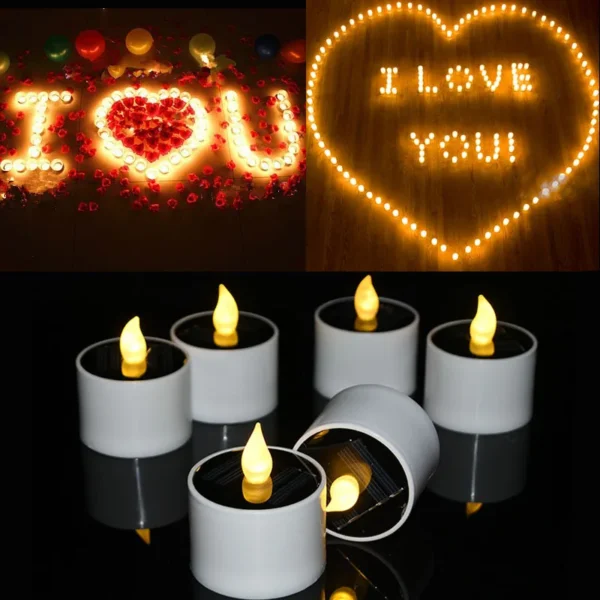 Solar Candle Light – Flickering LED Tea Lights for Home & Garden - Image 4