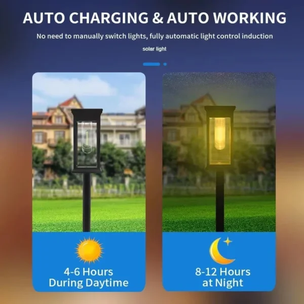 Warm White Solar Pathway Lights - Waterproof Garden Lighting - Image 5