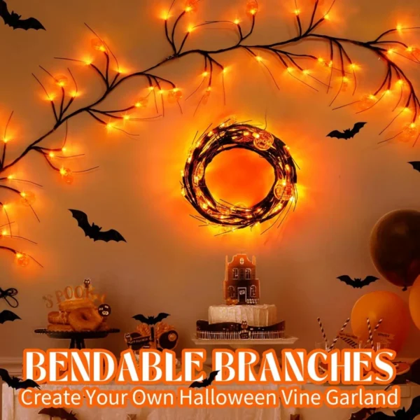 54LED Waterproof Halloween Pumpkin String Light for Party Decor - Image 6