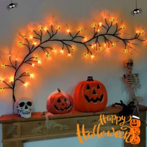 54LED Waterproof Halloween Pumpkin String Light for Party Decor