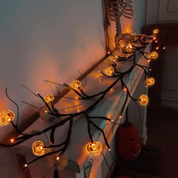54LED Waterproof Halloween Pumpkin String Light for Party Decor - Image 3