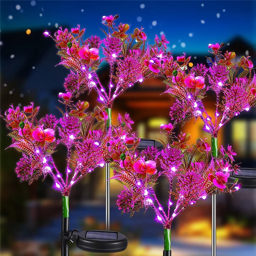 Solar Phalaenopsis Flower Light - Decorative Outdoor Garden Light