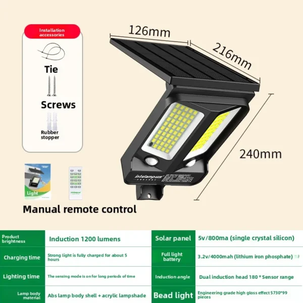 2025 Super Bright 99LED Solar Lamp - Outdoor Solar Spotlight - Image 5