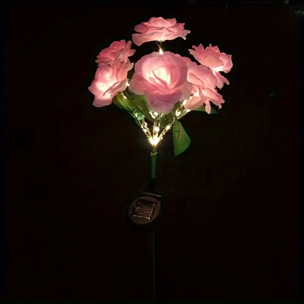 7 Head Solar Rose Decorative Lights for Garden Outdoor Decoration - Image 4
