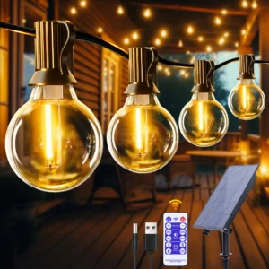 G40 Solar String Lights - Outdoor Patio LED Lights