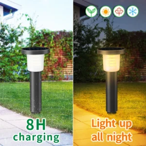 INTELAMP Solar Lamps with Remote Control 40 cm Garden Lighting 2Pack