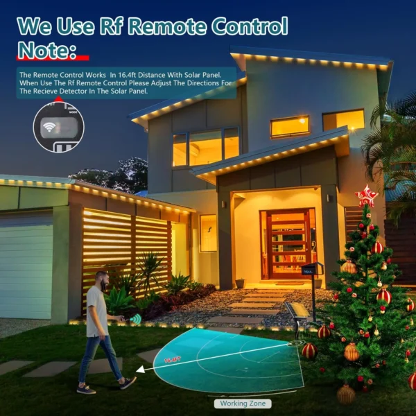 IP68 Solar Waterproof LED Strip Lights - Remote Control - Image 4