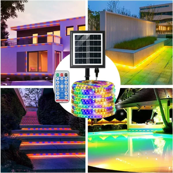 IP68 Solar Waterproof LED Strip Lights - Remote Control - Image 3