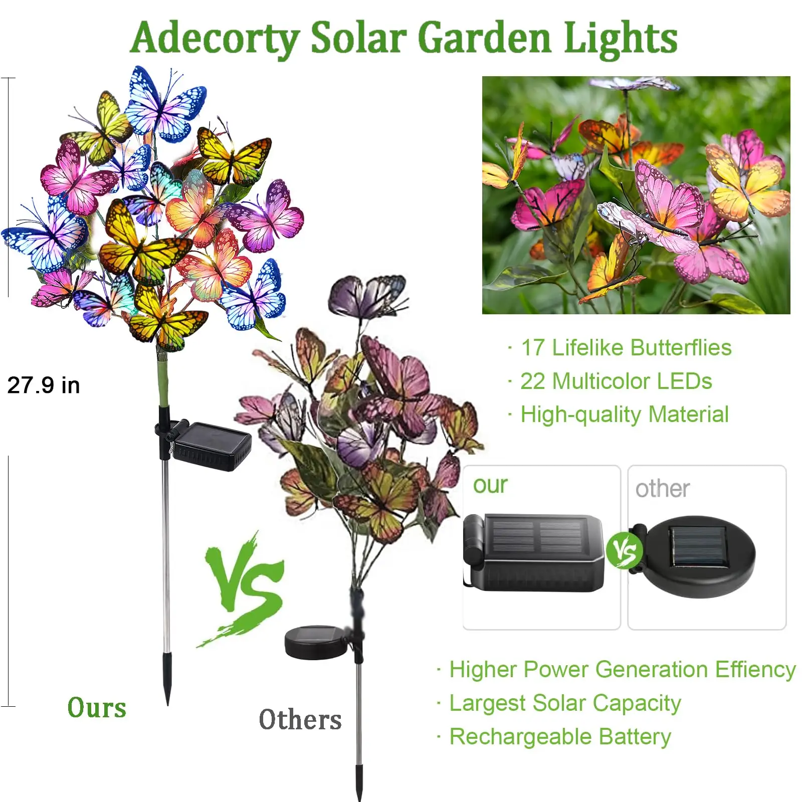 LED Butterfly Solar Lights - Outdoor Decorative Solar Garden Lights - Image 3