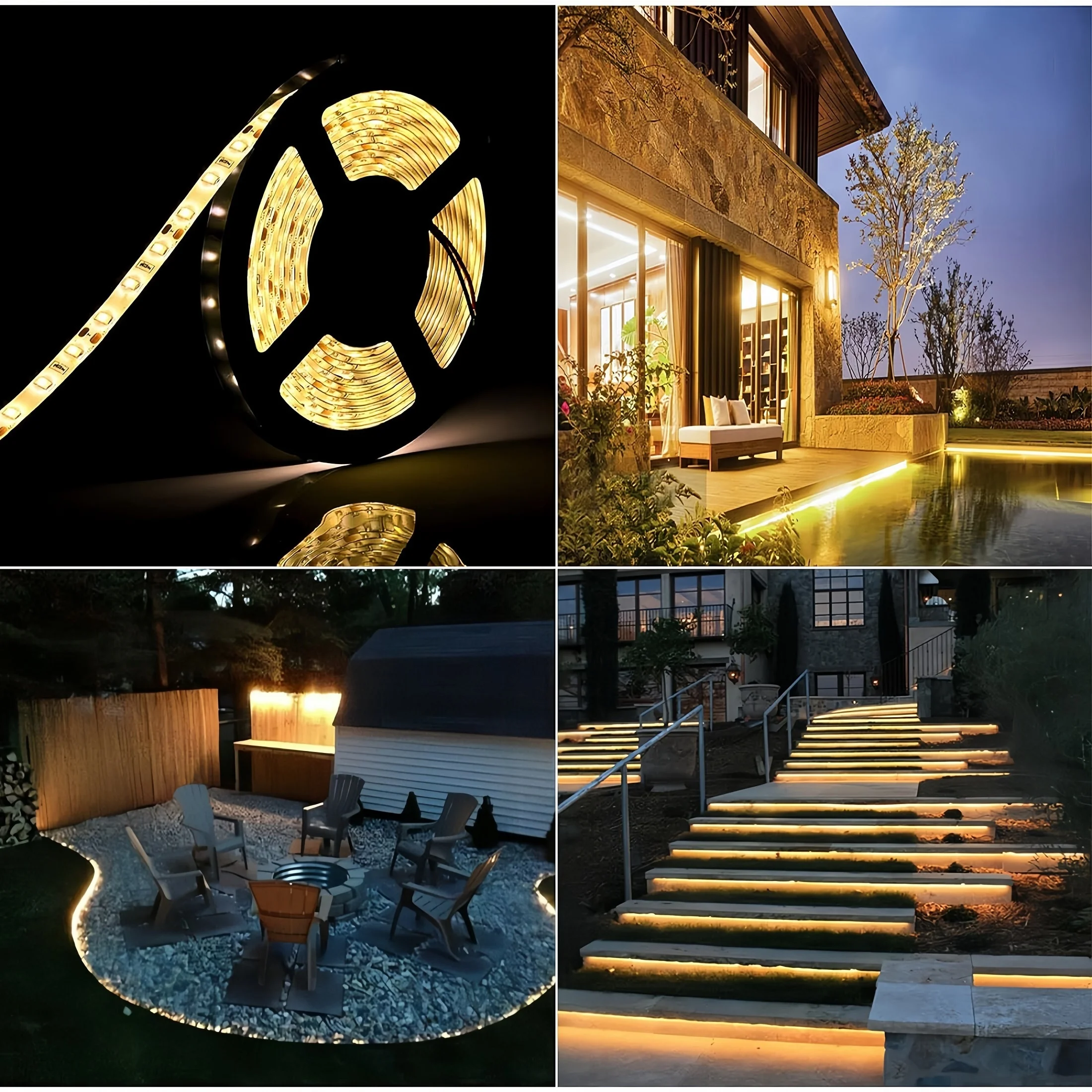 Outdoor Solar Strip Light - 150 LEDs, 8 Modes, 16.4ft, Waterproof - Image 3