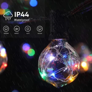 Solar G40 Outdoor Fairy Lights - Waterproof Connectable Decor