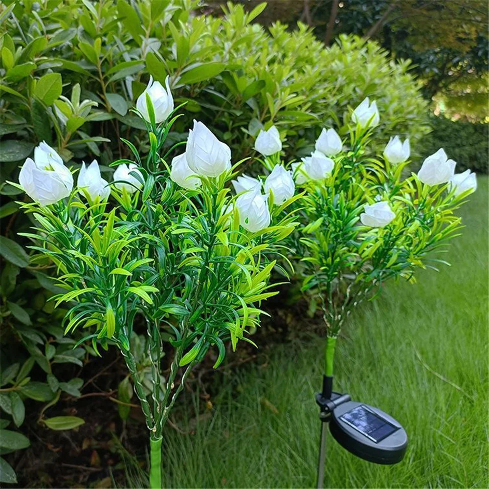 Solar Garden Light with 42 LEDs - Waterproof Gardenia Design - Image 3