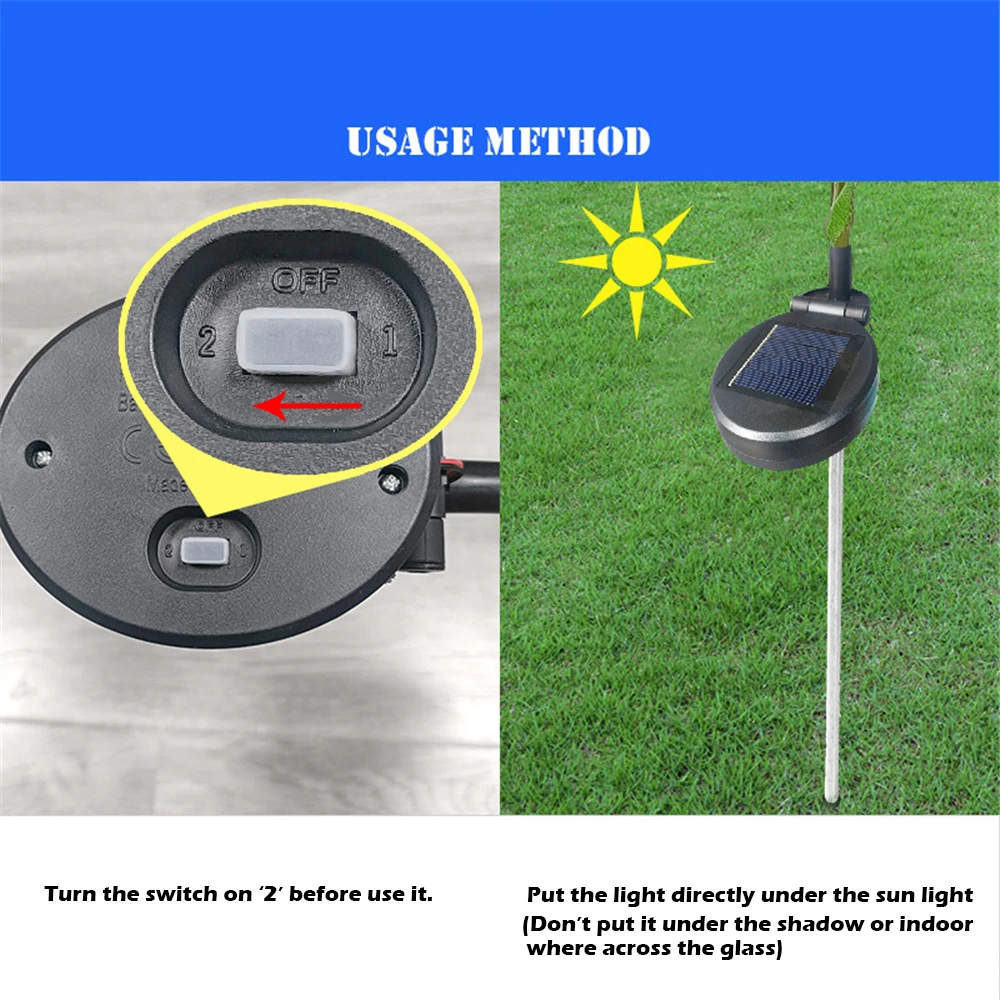 Solar Garden Light with 42 LEDs - Waterproof Gardenia Design - Image 5