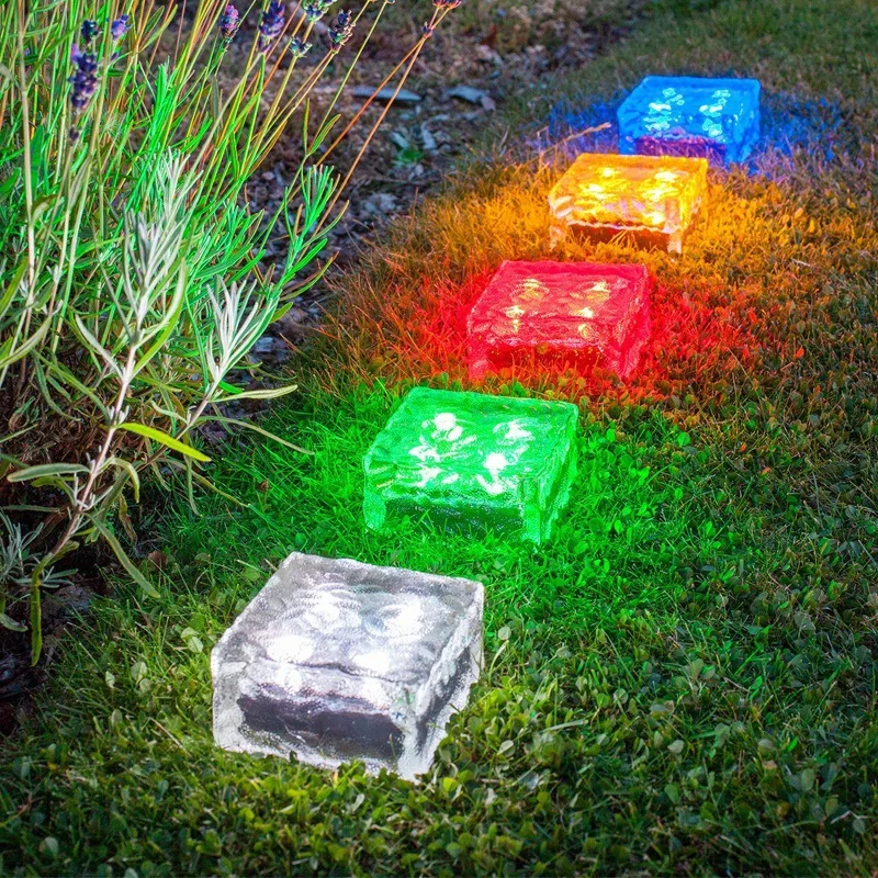Solar Ice Cube Light - Waterproof Garden Pathway Lamp