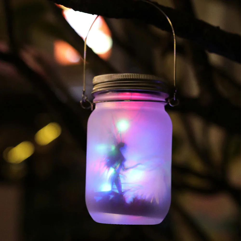 Solar Lantern Fairy Lights - Portable Glass Mason Jar Lamp - Image 5
